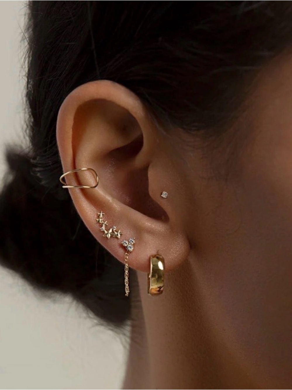 14k Gold Single Earring - Classic Gold - Picture 5 of 6